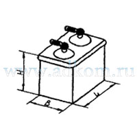 Конденсатор МБГЧ-1, чертеж