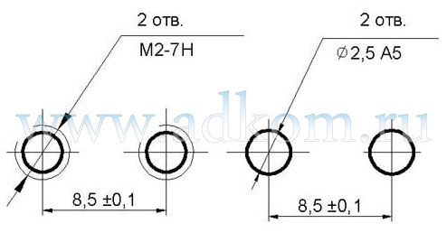 Микропереключатели МП1-1, МП3-1, МП5, МП9, МП11, чертеж