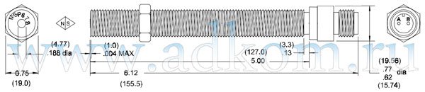 Габаритный чертеж на индукционные датчики оборотов MSP-6710
