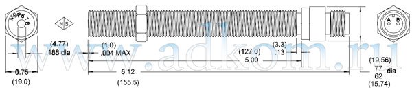 Габаритный чертеж на индукционные датчики оборотов MSP-678