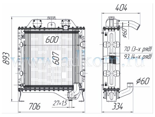 Радиаторы водяные 85-1501.010