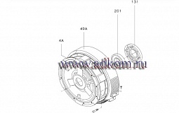 Передний подшипниковый щит M25DF551B для генераторов Marelli MJB 250.