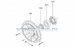 Передний подшипниковый щит M50DF039B для генераторов Marelli MJB 500.