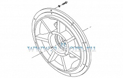 Задний подшипниковый щит M50DF144B для генераторов Marelli MJB 500.