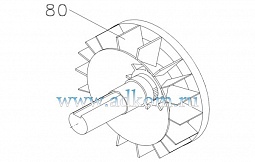 Крыльчатка вентилятора M35DK001A для генераторов Marelli MJB 355.