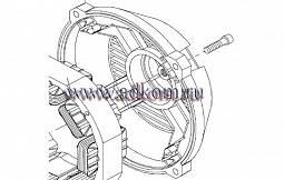 Задний подшипниковый щит M16DF063B для генераторов Marelli MJB 160 MA4, MJB 160 MB4.