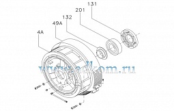 Передний подшипниковый щит M35DF501B для генераторов Marelli MJB 355.