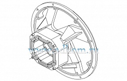 Задний подшипниковый щит M40DF101B для генераторов Marelli MJB 400.
